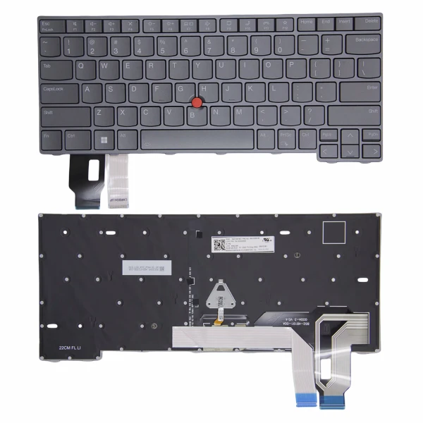 Lenovo Thinkpad P14s Gen 3 Gen 4 gray backlit US keyboard - main product image