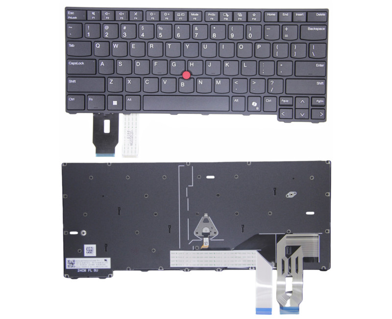 Lenovo Thinkpad T14 Gen 5 / L14 Gen 5 / P14s Gen 5 black US keyboard AI - additional view 