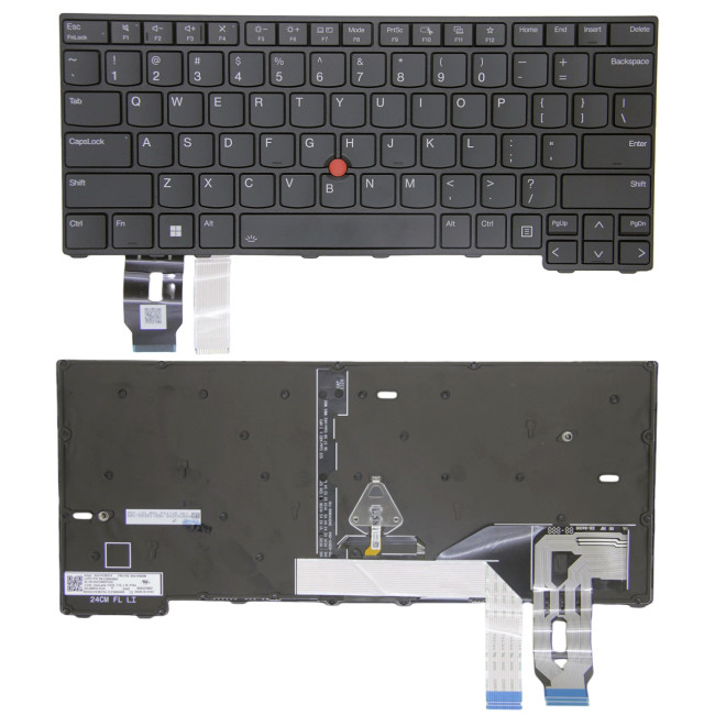 Lenovo Thinkpad T14 Gen 5, L14 Gen 5, P14s Gen 5, black backlit US keyboard - main product image