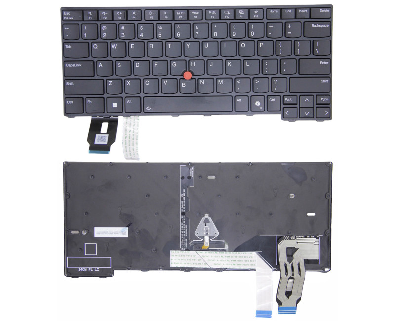 Lenovo Thinkpad T14 Gen 5 / L14 Gen 5 / P14s Gen 5 black backlit US keyboard AI