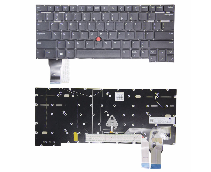 Lenovo Thinkpad T14s Gen 2, P1 Gen 4 Gen 5 Gen 6, X1 Extreme 4th Gen 5th Gen US keyboard original - additional view 