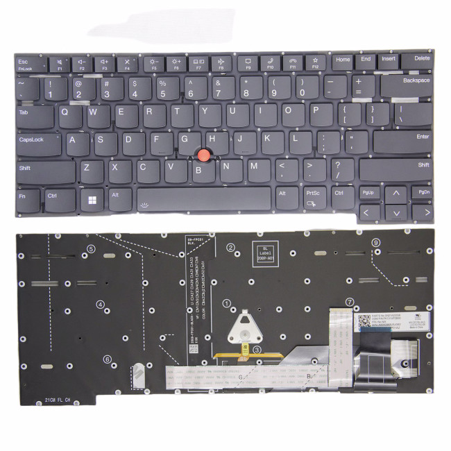 Lenovo Thinkpad T14s Gen 2, P1 Gen 4 Gen 5 Gen 6, X1 Extreme 4th Gen 5th Gen backlit US keyboard original - main product image