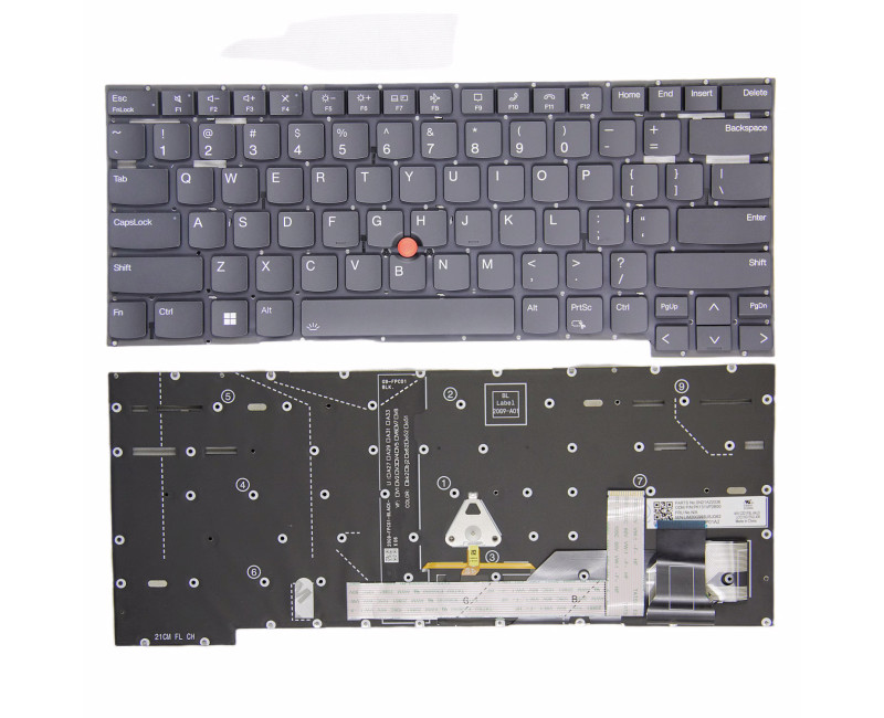 Lenovo Thinkpad T14s Gen 2, P1 Gen 4 Gen 5 Gen 6, X1 Extreme 4th Gen 5th Gen backlit US keyboard original - additional view 