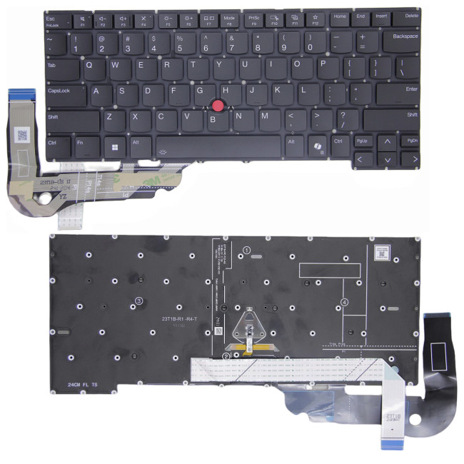 Lenovo Thinkpad T14s Gen 5, T14s Gen 6, P1 Gen 7, backlit US keyboard AI - main product image