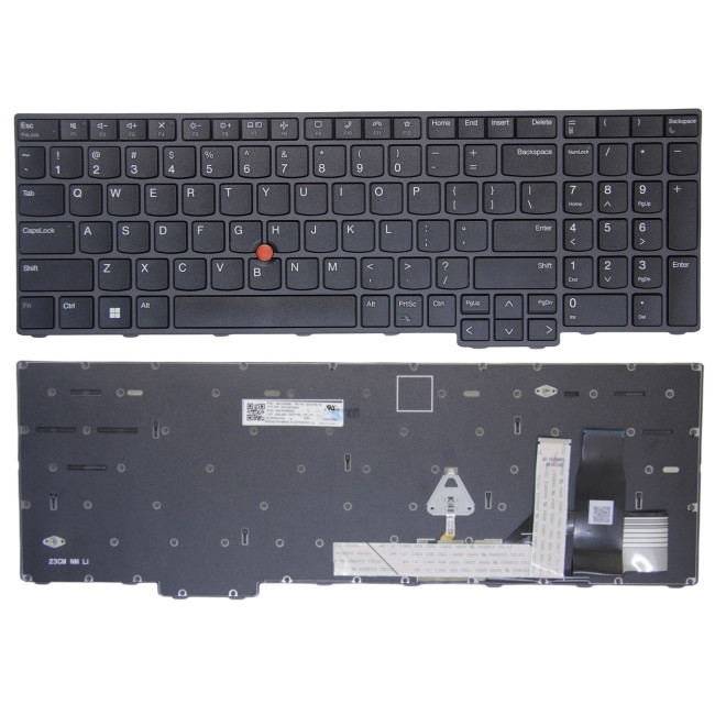 Lenovo Thinkpad T16 Gen 1, T16 Gen 2, P16v Gen 1, P16v Gen 2, P16s Gen 1, P16s Gen 2, L15 Gen 3, L15 Gen 4, black US keyboard - main product image