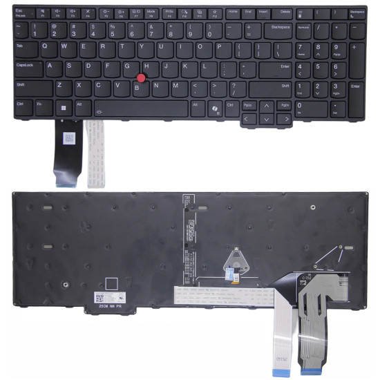 Lenovo Thinkpad T16 Gen 3, P16 Gen 3, L16 Gen 1, black backlit US keyboard - main product image