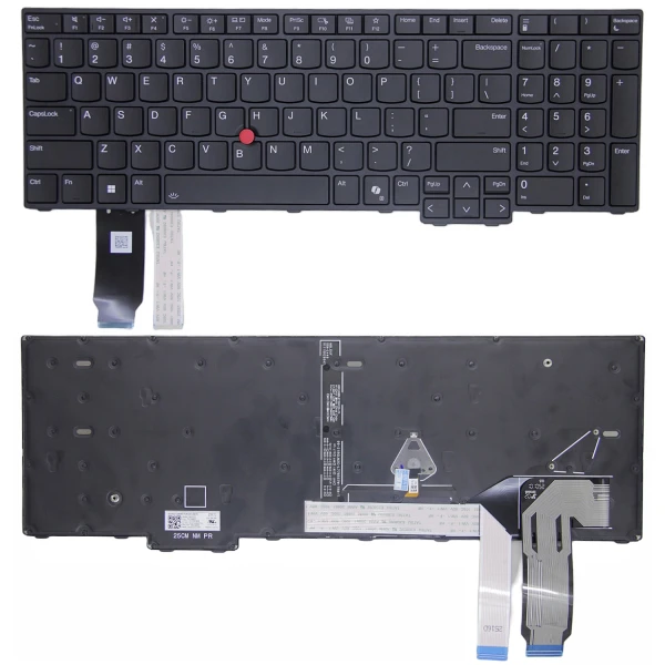 Lenovo Thinkpad T16 Gen 3, P16 Gen 3, L16 Gen 1, black backlit US keyboard - main product image