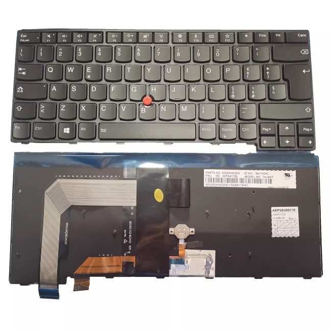 Lenovo Thinkpad T470s 13 Gen 2 backlit Italian IT keyboard - main product image