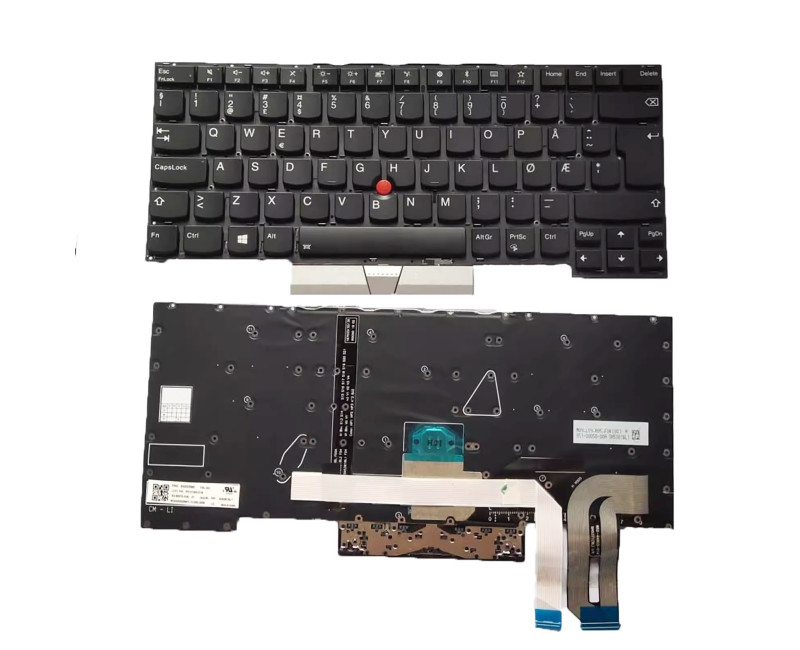 Lenovo Thinkpad T490s T495s SN20S33944 backlit Norwegian NE keyboard - additional view 