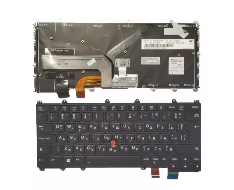 Lenovo Thinkpad X380 yoga 4th yoga 370 SN20P38796 black backlit Bulgarian BG keyboard - additional view 