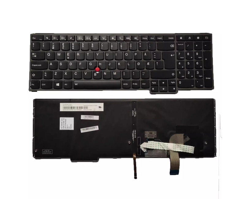 Lenovo Thinkpad yoga 15 00HN265 AH-105US backlit Norwegian NE keyboard - additional view 