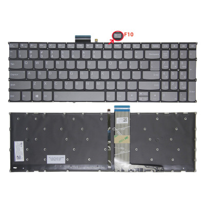 Lenovo yoga 7-15ITL5, yoga Creator 7-15IMH05, yoga 7 16IAP7, yoga 7 16IAH7, yoga 7 16IRL8, yoga 7 16ARP8, gray backlit F10 lock US keyboard
