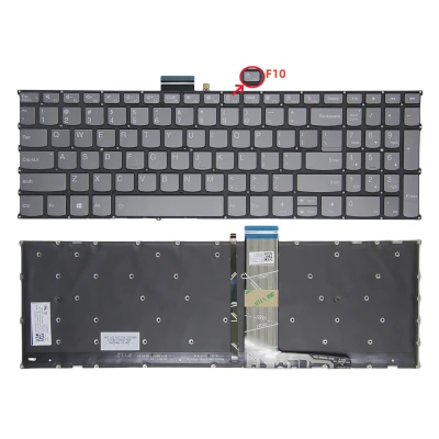 Lenovo yoga 7-15ITL5, yoga Creator 7-15IMH05, yoga 7 16IAP7, yoga 7 16IAH7, yoga 7 16IRL8, yoga 7 16ARP8, gray backlit F10 lock US keyboard