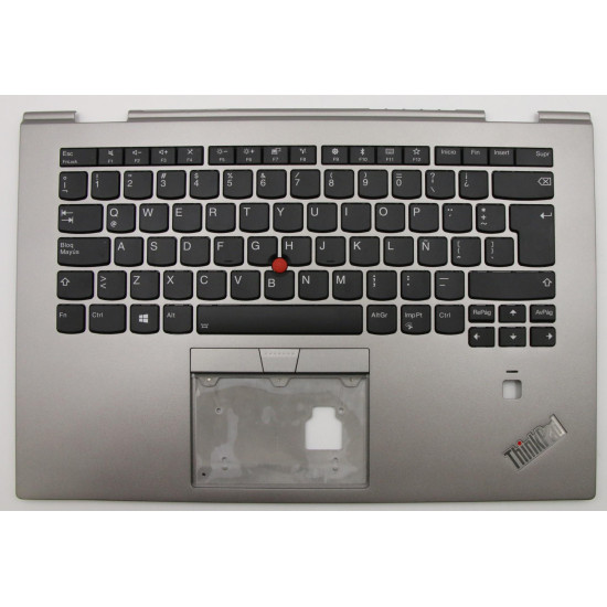 Lenovo X1 yoga 3rd Generation 01LX962 silver backlit Latin LA keyboard palmrest - main product image