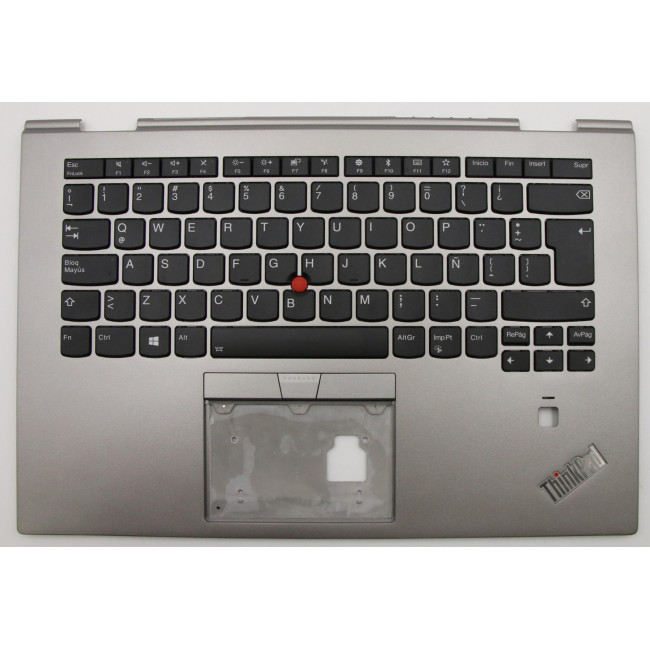 Lenovo X1 yoga 3rd Generation 01LX962 silver backlit Latin LA keyboard palmrest - main product image
