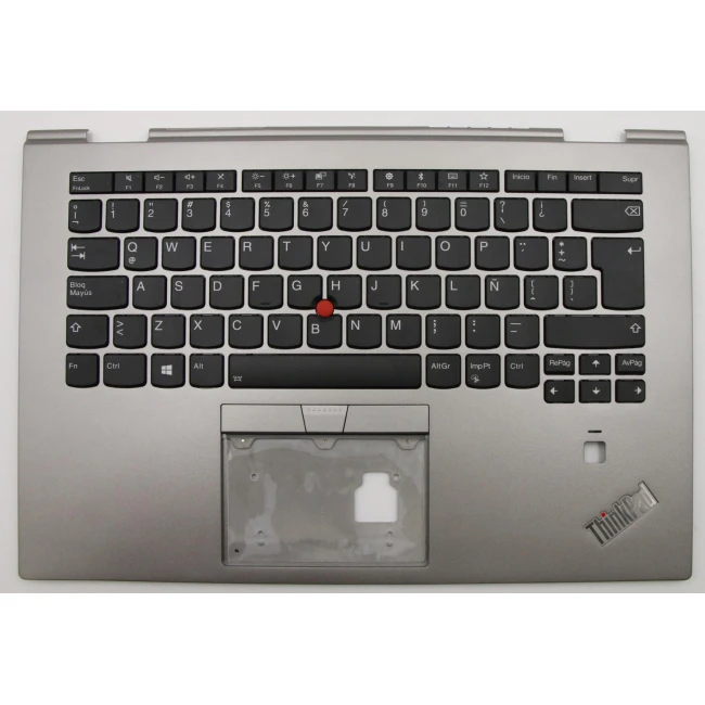 Lenovo X1 yoga 3rd Generation 01LX962 silver backlit Latin LA keyboard palmrest - main product image