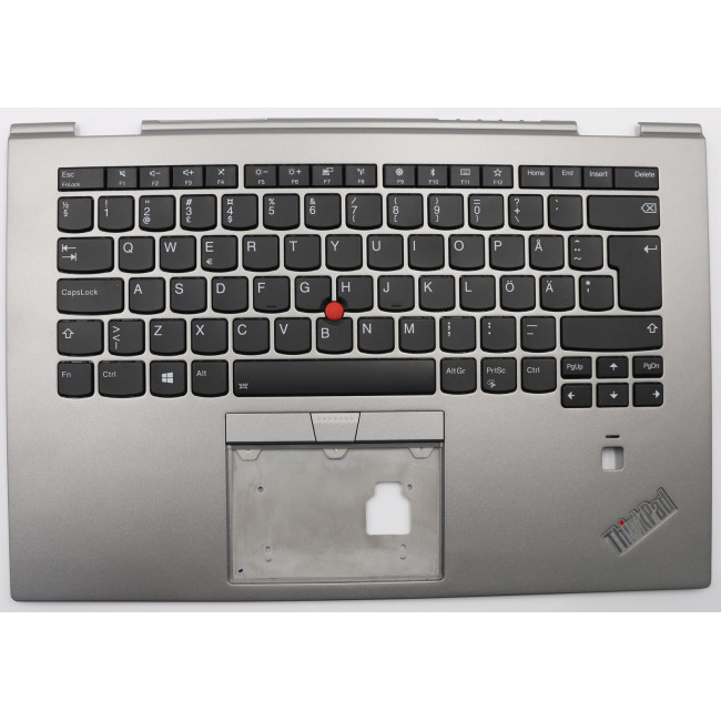 Lenovo X1 yoga 3rd Generation 01LX969 silver backlit Swedish SD keyboard palmrest - main product image