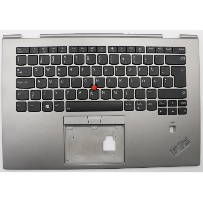 Lenovo X1 yoga 3rd Generation 01LX969 silver backlit Swedish SD keyboard palmrest - main product image