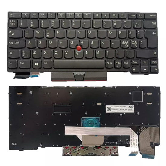 Lenovo X280 X290 A285 L13 20KF 20KE 01YP028 01YP10 Norwegian NE NR keyboard - main product image