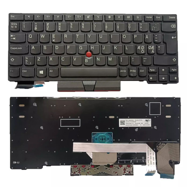 Lenovo X280 X290 A285 L13 20KF 20KE 01YP028 01YP10 Norwegian NE NR keyboard - main product image