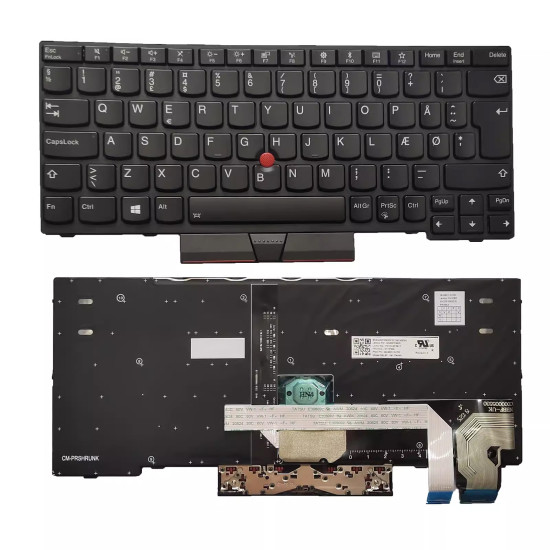 Lenovo X280 X290 A285 L13 20KF 20KE FRU 01YP P108 backlit Danish DM keyboard - main product image