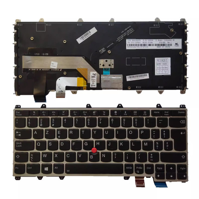 Lenovo X380 yoga 4th yoga 370 01HX100 SN20P38796 silver backlit Belgian BE keyboard - main product image