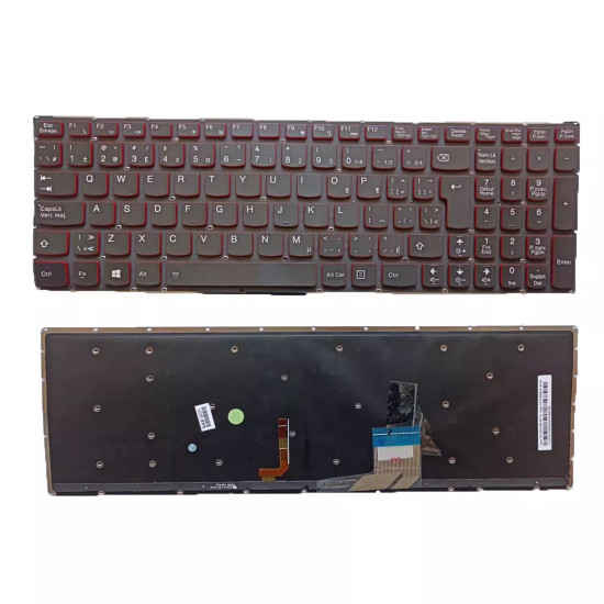 Lenovo Y50-70 Y70-70 red backlit Canadian French CF keyboard - main product image