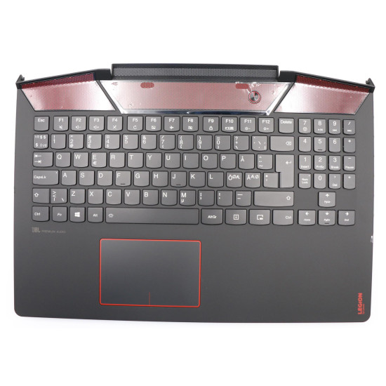 Lenovo Y720-15IKB 5CB0N67203 black RGB backlit Norwegian NE keyboard palmrest - main product image