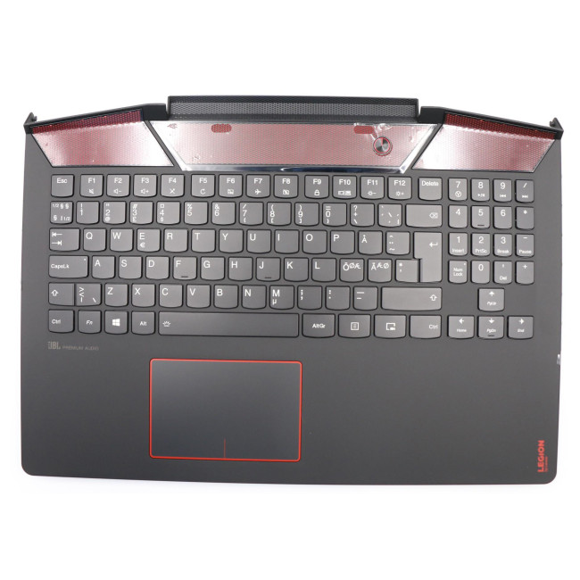 Lenovo Y720-15IKB 5CB0N67203 black RGB backlit Norwegian NE keyboard palmrest - main product image