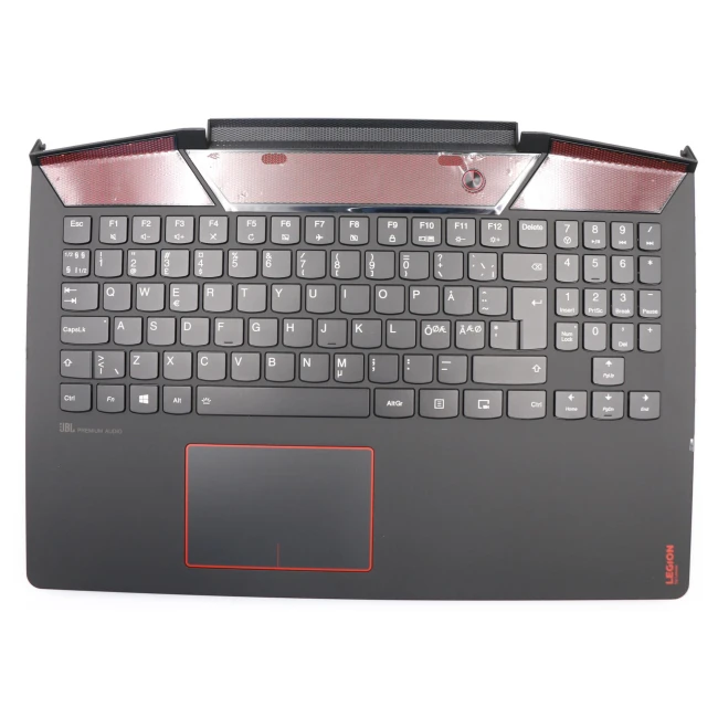 Lenovo Y720-15IKB 5CB0N67203 black RGB backlit Norwegian NE keyboard palmrest - main product image