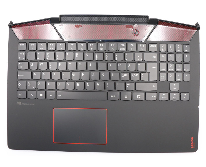Lenovo Y720-15IKB 5CB0N67203 black RGB backlit Norwegian NE keyboard palmrest - additional view 