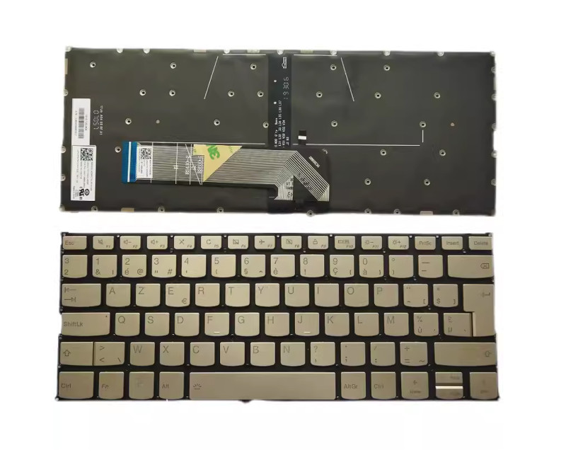 Lenovo yoga 530-14ARR 530-14IKB 6-13ALC6 6-13ARE05 silver backlit Belgian BE keyboard - additional view 