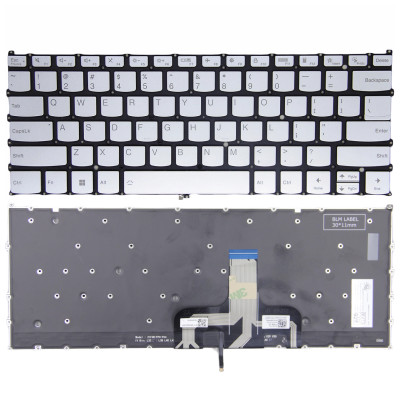 Lenovo Yoga 7 14ARB7 14IAL7 / Yoga Slim 7 Prox 14ARH7 14IAH7 silver backlit US keyboard