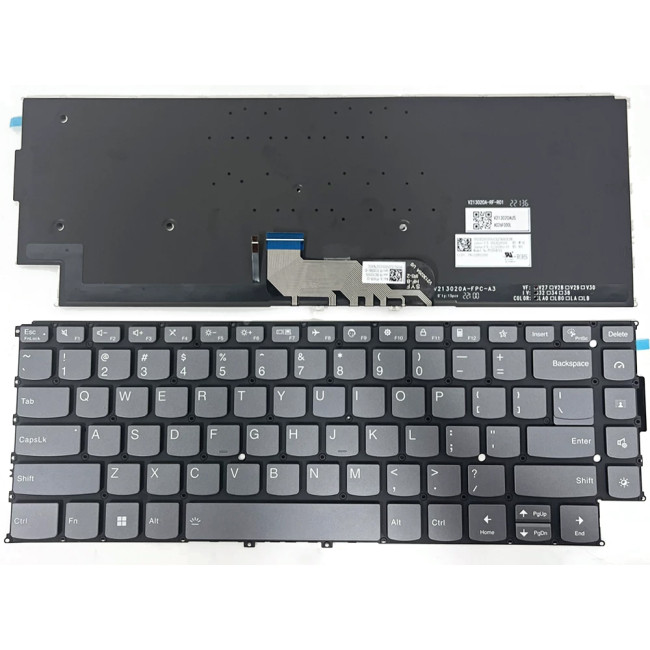 Lenovo yoga 9 14IAP7 14IRP8, yoga 9i 14IAP7 14IRP8, backlit US keyboard black - main product image