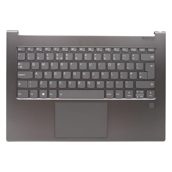 Lenovo yoga C930-13IKB Glass C930-13IKB 5CB0S72608 Gray backlit UK keyboard palmrest - main product image