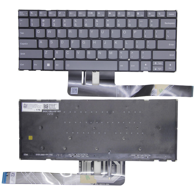 Lenovo yoga Slim 7 14AKP10 14ILL10, gray backlit US keyboard - main product image