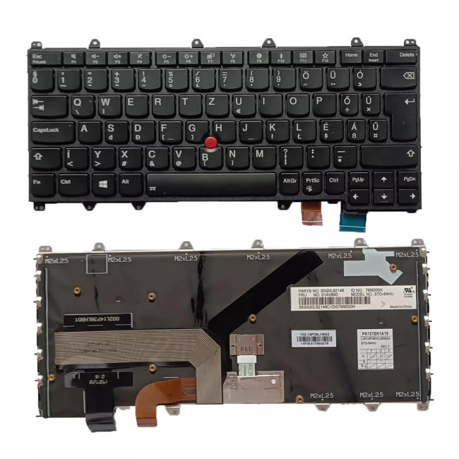 Lenovo yoga X380 4th yoga 370 01HX100 SN20P38796 black backlit Hungarian HU keyboard - main product image
