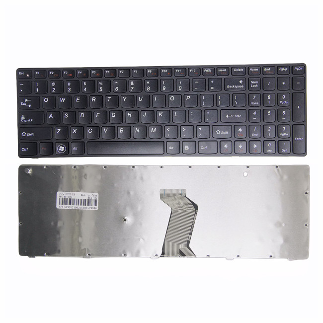 Lenovo Z570 Z575 B570 B575 V570 V575 B590 V580 B580 black frame US keyboard OEM - main product image