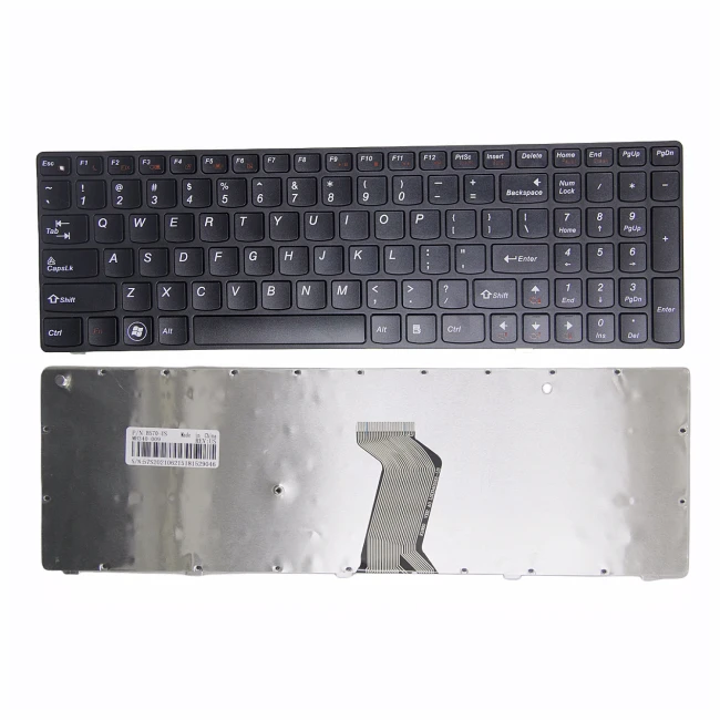 Lenovo Z570 Z575 B570 B575 V570 V575 B590 V580 B580 black frame US keyboard OEM - main product image