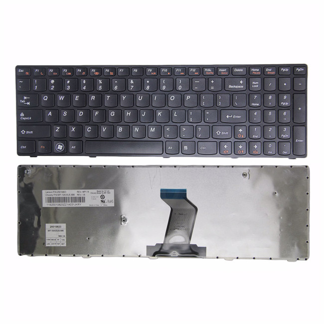 Lenovo Z570 Z575 B570 B575 V570 V575 B590 V580 B580 black frame US keyboard original - main product image
