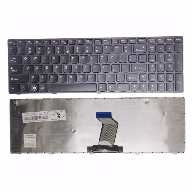 Lenovo Z570 Z575 B570 B575 V570 V575 B590 V580 B580 metal color frame US keyboard original - main product image