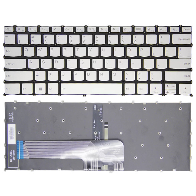 Lenovo IdeaPad Slim 5 14AHP9 14IMH9 14IRU9, F10 lock silver backlit US keyboard - main product image
