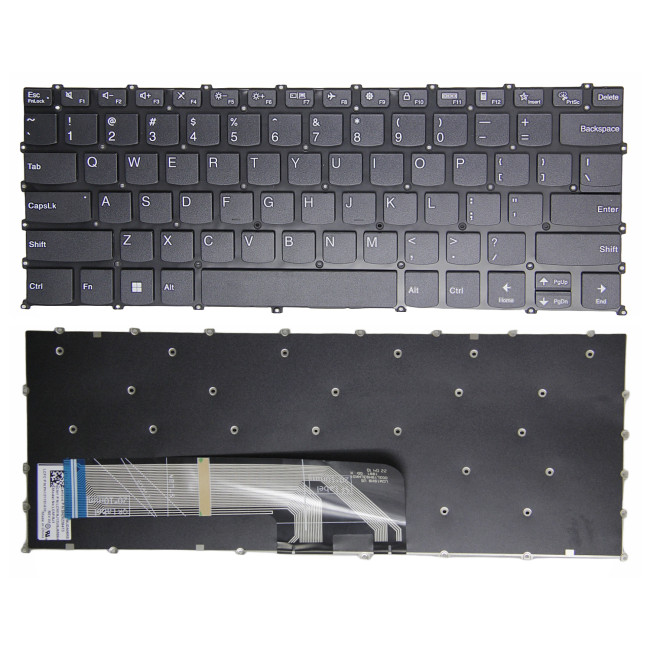 Lenovo ideapad 3 14ABA7, 5 14ABA7, 5 Pro-14ITL6, F10 lock black US keyboard - main product image