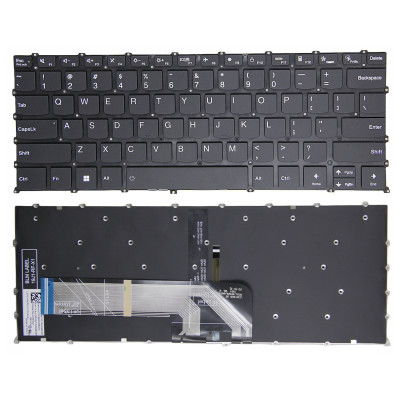 Lenovo ideapad 3 14ABA7, 5 14ABA7, 5 Pro-14ITL6, F10 lock black backlit US keyboard