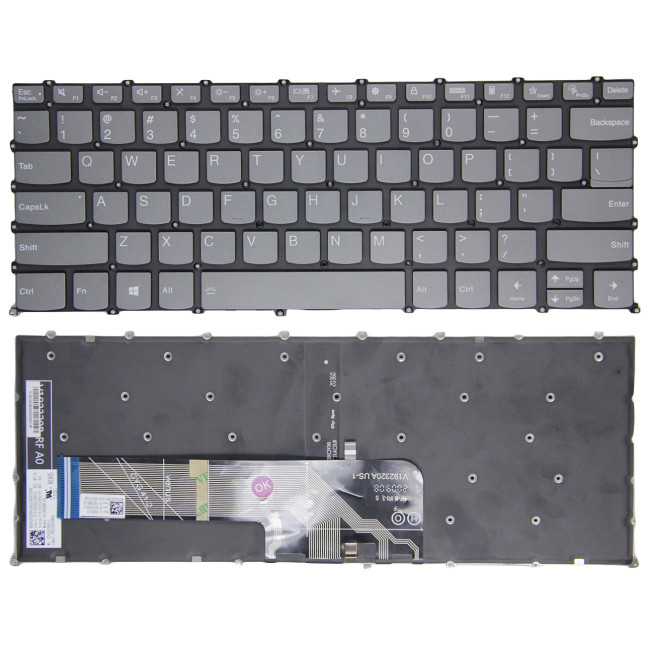 Lenovo ideapad 5 Pro-14ACN6, F10 lock gray backlit US keyboard original - main product image