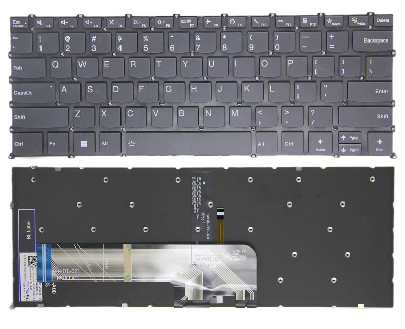 Lenovo ideapad 5 Pro-14ACN6, F10 call black backlit US keyboard - additional view 