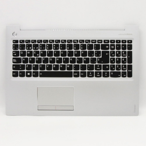 Lenovo ideapad 510-15IKB silver backlit Spanish SP keyboard palmrest - main product image