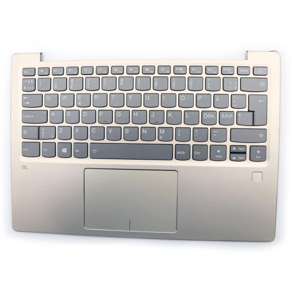 Lenovo ideapad 720S-13ARR Light gold backlit Norwegian NE keyboard palmrest - main product image