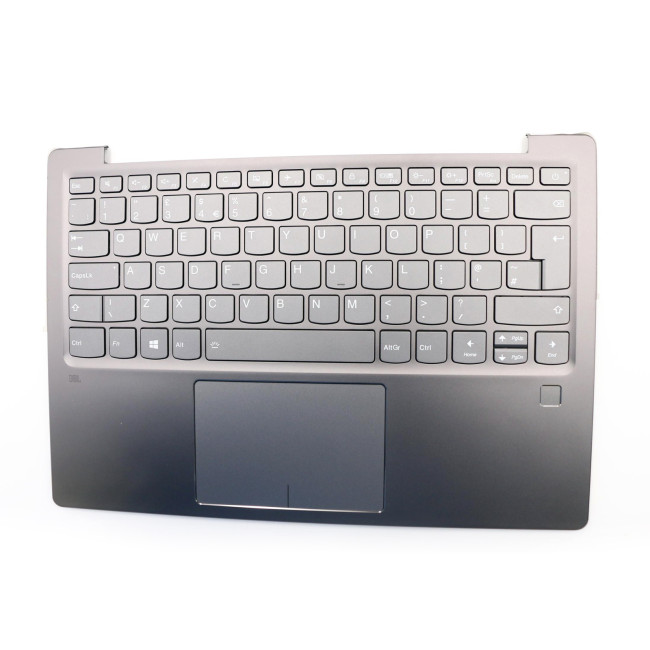 Lenovo ideapad 720S-13ARR gray fingerprint backlit UK keyboard palmrest - main product image