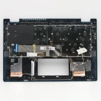 Lenovo ideapad Flex 5-14IIL05 5-14ITL05 blue backlit Norwegian NE keyboard palmrest - additional view 1